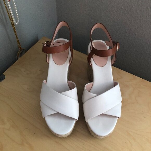 J. Crew Leather Platform Espadrille Sandals - Coquette - Picture 6 of 11